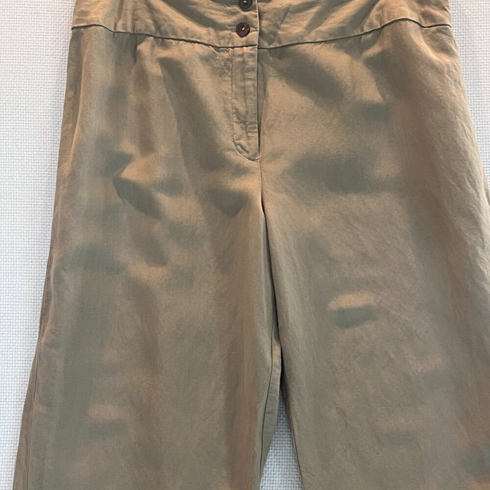 East 5th Wide Leg Linen Rayon Blend Pants Size 12 Neutral Beige/Tan Lightweight - Picture 9 of 10